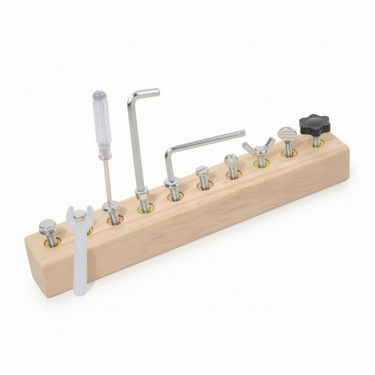 Wooden Screw Board with Tools Child-Centered Toy Safe for Playroom, Classroom