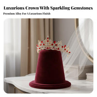 Crystal Gemstone Crown Korean Design Bridal Tiara Crystal Bridal Tiara Sparkling Crystal Gemstone S Wedding Headpiece Elegant