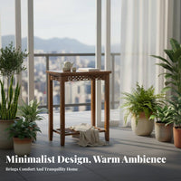 Hollow-Carved Wooden Pedestal Chinese Design Plant Holder Versatile Use Space Saving for Collectors, Living Room
