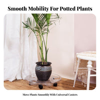 Plant Pot Mover with Wheels Rotating Casters Plant Cart Pot Base for Gardeners, Seniors, Indoor, Garden