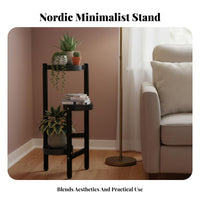 Nordic Aesthetic Multi-Tier Floor Stand Layered Design Flower Pot Rack Space Saving Plant Shelf Elegant Decoration for Apartment Dwellers, Homeowners, Gardeners, Balcony, Living Room, Bedroom, Corner