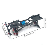 Metal RC Car Upgrade Chassis Steel Gears RC Car Upgrade Chassis Includes 370 Motor Toy Vehicle Part for Model Builders, Rough Terrain