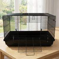 Syrian Hamster Cage Habitat with Wire Mesh and Tray, Simple Style Hamster Home for Indoor Use, Irregular Shape Winter Summer Habitat