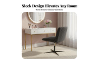 Ergonomic Design Armless Scalloped spine Chair Multi-Functional Armless Side Chair Curved spinerest Upholstered Seat firm-density Foam paddinging for Remote Workers, Homeowners, Study Room, Home Office, Small Spaces, leisure corner