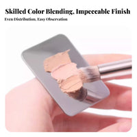 Easy to Clean Hand-Held Foundation Palette even Surface Handheld Cosmetic Palette Multi-Purpose Makeup Tool Transparent Design for Artists, Nail Technicians, Dressing Table, Travel