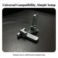 2 Pieces Footrest Space Saving Rear Footrest Foldable Passenger Foot Peg for Passengers