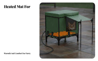 Heated Outdoor Shelter Waterresistant Heated Outdoor Feline Shelter Foldable Large Awning for Patio, Yard