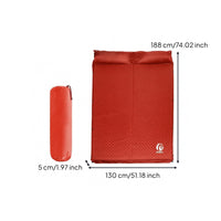 Automatic Inflation Inflatable Camping Mat Quilted Surface Camping Air Mattress Foam Core Inflatable Sleeping Pad Moisture-Resistant for Campers