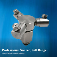 Uniform Atomization 3 Head Rotating Spray Nozzle Clog-Resistant Rotating Spray Nozzle Easy Installation for Car Washes, Cooling Systems