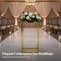 Elegant Design Wedding Column Stand Sturdy Metal Frame Flower Stand Stable Column Display Rack Detachable for Florists, Ceremony, Reception, Party, Entryway