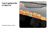 Easy to Install Cute Capybara Figurine Multi-Purpose Cute Capybara Statue Hand-Painted for Women, Adults, Center Console, Office Desk, Home