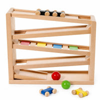 Rolling Track Toy Fine Motor Wooden Exploratory Wooden Ramp   for Preschoolers, Kids, Playroom, Daycare, Classroom