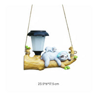 Weather Resistant Resin Squirrel Stake Light Automatic Dusk to Dawn Outdoor Decor for Yard