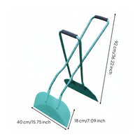Black Grip Handles Garden Foliage Rake Hollow-Construction Construction Curved Foliage Rake Polished Painted Finish Outdoor Tool