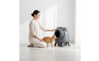 Large Capacity Automatic Feline Litter Box Anti Tracking Self Cleaning Litter Box Low Mess Automatic Feline Toilet App Control