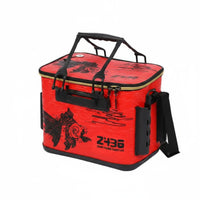 EVA Fishing Storage Bucket Live Well Rod Holder Fishing Storage Bucket Waterproof Fishing Tackle Box for Fishermen, Anglers