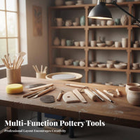 8 Pieces 8 Piece Pottery Tool Set High-Quality Materials for Beginners, Students