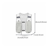 Lightweight Trail Running Hydration Vest Multiple Pockets Long-Distance Water Vest Adjustable Straps Hydration Backpack Breathable for Runners, Cyclists, Hikers, Hiking