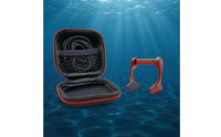 Curved Bridge unrestrictedDiving Nose Clip Rounded Touch Surfaces Silicone Pad Nose Clip Zippered Storage Case Sports Accessory Mesh Pocket for Swimmers, Freediving