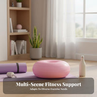 Anti-Puncture-Resistant Donut Fitness Ball Thickened Donut Shaped Exercise Ball Non-Roll Design for New Mothers, Beginners, Home Gym