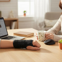 Breathable Wrist Splint Brace Customizable Compression Sprain Support Wristband Lightweight Adjustable Wrist Stabilizer Ergonomic Design for Athletes, Typing, Sleeping, Workout, Sports