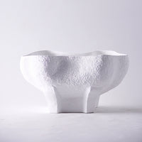Pedestal Bowl Decorative Gourd-Shaped Bowl Matte Ceramic Vessel with Pedestal Base for Entryway Table