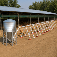 Automatic chicken feed dispenser, galvanized steel, pest-proof, for poultry and rural owners