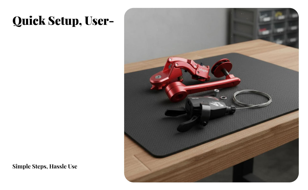 Folding Bike Derailleur Set Index Change Ing Rear Derailleur and Gear Selector Set Bike Gear System Kit Aluminum Alloy Easy To