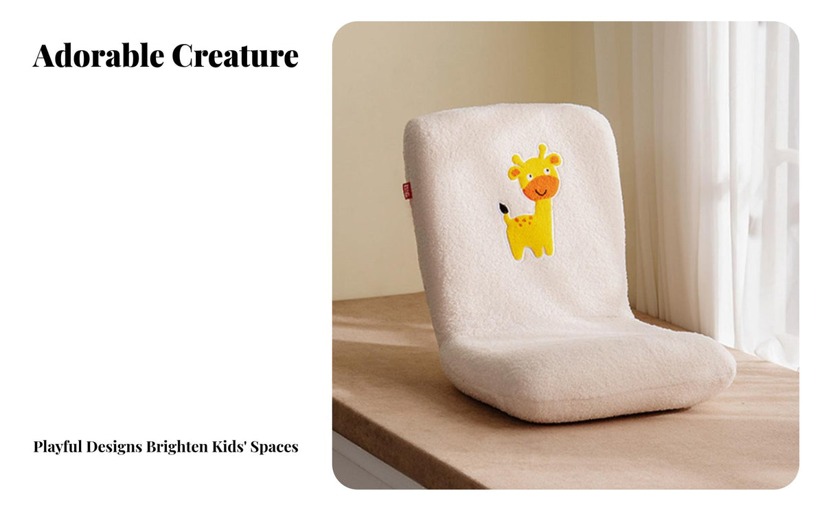 Removable and cleanable Cover stuffed animal Armchair Soft Fleece Texture cubShaped Floor Sofa Lowsilhouette Design children's Furniture Child-Safe for Toddlers, Babies, Parents, storybook corner, Playroom, Nursery, Bedroom