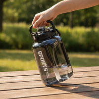 Large Capacity Water Bottle with Handle, Leakproof Tritan Sports Water Jug for Gym, Outdoor, and Travel