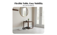 Solid Wood Robot Vacuum Cover Table with Optional Wheels Robot Vacuum Hutch Space-Saving Design Storage Cabinet Multi-Functional for Apartment Dwellers, Homeowners, Busy Professionals, Living Room, Entryway, Hallway, Home Office