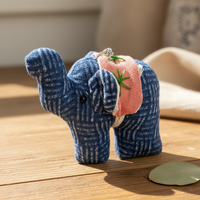 Thai Fabric Elephant Keychain Pendant Southeast Asian Style Hand-Woven Bag Charm
