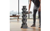 5 Pair Dumbbell Rack Black Vertical Dumbbell Rack Curved Holders for Fitness Room