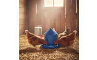 Shielded Lid Automatic Poultry Feeder Easy to Clean Anti-Waste Chicken Feeder Flexible Installation for Chickens, Ducks, Outdoor, Backyard