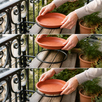 Detachable Bird Feeder and Bath Stand for Railings, Patios, and Gardens