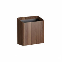 Wood Grain Trash Can Black Liner Wastebasket