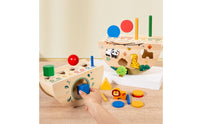 Shape Sorting Toys Box Learning Educational Toy with Wooden Blocks Colorful Matching Box with Blocks for Infants