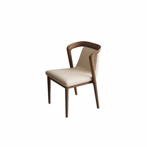 Upholstered Wood Frame Chair Modern Design Dining Seat Minimalist Design Ergonomic Supportrest for Study Room, Perusing Corner