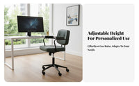 Adjustable Rolling Chair with spinerest Modern Minimalist design Office Furniture 360-Degree rotate Task Seat for Adults, Study Room, Dormitory, Bedroom