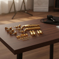 Guitar Hardware Kit Gold-Plated Guitar Bridge and Tuners Bridge Screws Replacement Tuner Screws Upgrade for Guitarists