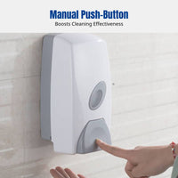 Manual Soap Dispenser, Wall-Mount, ABS, Hotel Bathroom, Space-Saving