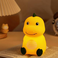 Timer Rechargeable Dinosaur Night Light Cute Design Silicone Dinosaur Lamp Dino Lamp for Children, Bedside, Nursery