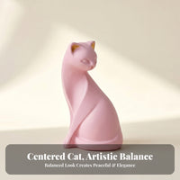 Tabletop Minimalist Cat Figurine Decorative Seated Cat Ornament Modern