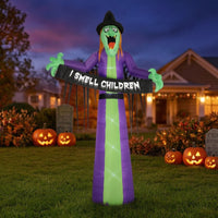 Spooky Halloween Inflatable Witch Scary Inflatable Witch Decoration Tall Sturdy for Yard, Lawn