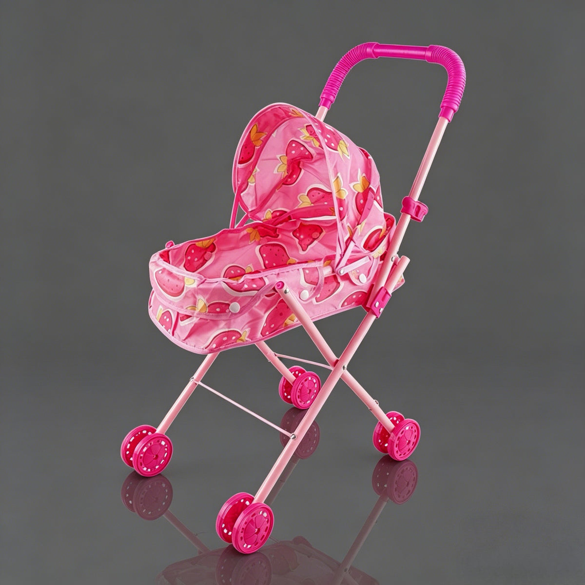 Girl Doll Stroller Iron Tube Walker Pretend Play Folding Pet Stroller Little Girl Toy Car Wholesale