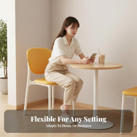 Nordic Design Stackable Molded Chair Thickened Construction Stackable Side Chair Indoor & Outdoor Use Seating Furniture Minimalist aesthetic for Cafe Owners, Homeowners, Event Planners, Restaurant, Dining Room, Balcony, rearyard