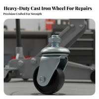 Heavy Duty Floor Lifting Device Universal Joint Floor Lifting Device Caster Wheel for Mechanics, DIY Enthusiasts, Garage, Workshop