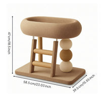 Cat Furniture with Bed Multi Level Cat Scratching Surface with Bed Comfortable Furniture for Living Room, Apartment