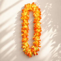 100CM Thickened Hawaiian Hula Skirt Flower Lei Set for Performance & Party