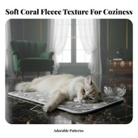 Soft Microfleece Pet Blanket Non-Shedding Soft Dog Blanket Sturdy Soft Pet Mat for Young Dogs, Kittens, Kennel, Crate, Indoors